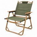 Olive Green Folding Outdoor Chair with Aluminum Alloy Frame, 58 x 70 x 90 cm